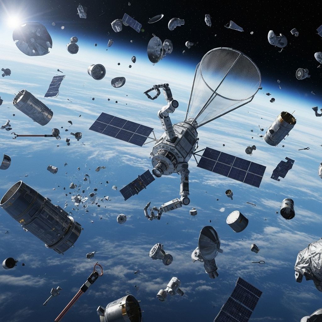 Innovative Solutions for Cleaning Up Space Junk Exploring leading-edge concepts and technologies to tackle the growing challenge of space debris in Earth's orbit.
