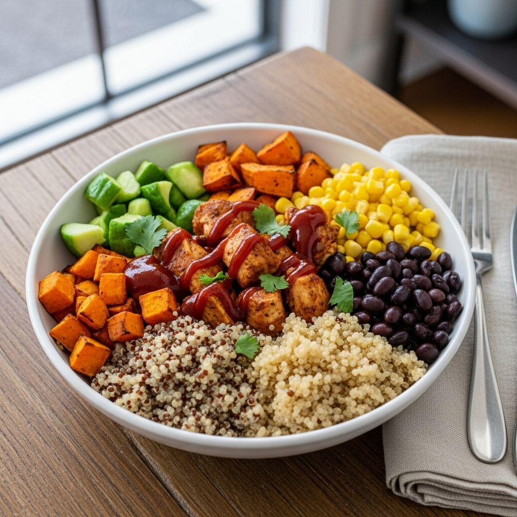 Lean protein meets quinoa and fresh mango for a vibrant, no-fuss twist on weeknight cooking.