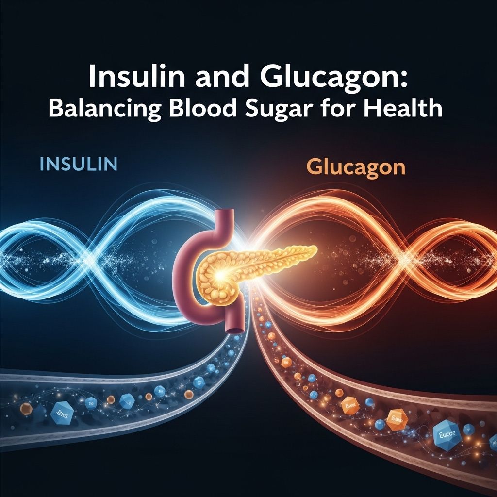 Insulin and Glucagon: Balancing Blood Sugar for Health Understanding how insulin and glucagon regulate blood sugar to maintain metabolic health and prevent complications.