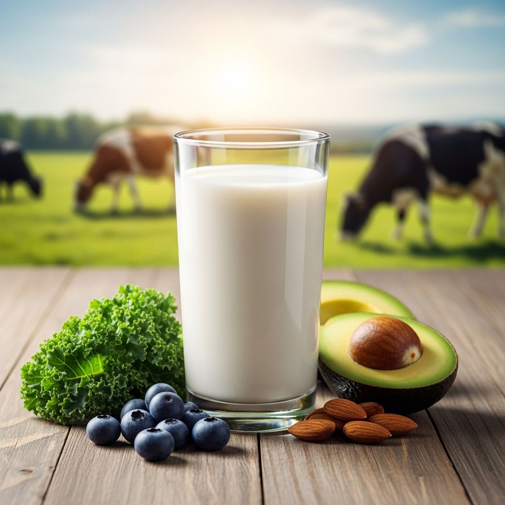 Pasture-fed cows deliver richer omega-3 levels and fewer residues in every pour.