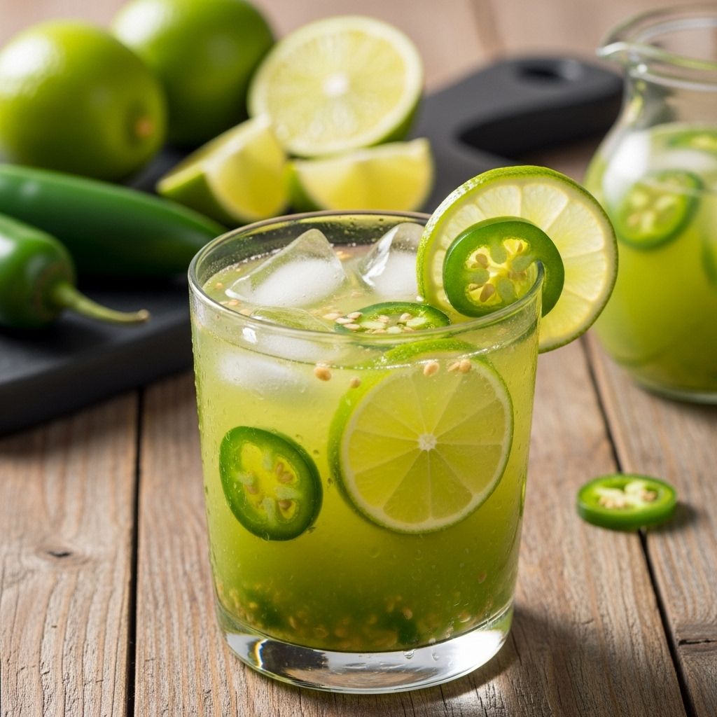 Bright citrus and gentle chile warmth combine in an adaptable summer sip.