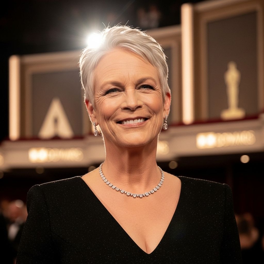 Discover how Jamie Lee Curtis, at 65, achieved radiant Oscars skin with Beauty Pie’s Youthbomb 360° Radiance Concentrate Serum and more.