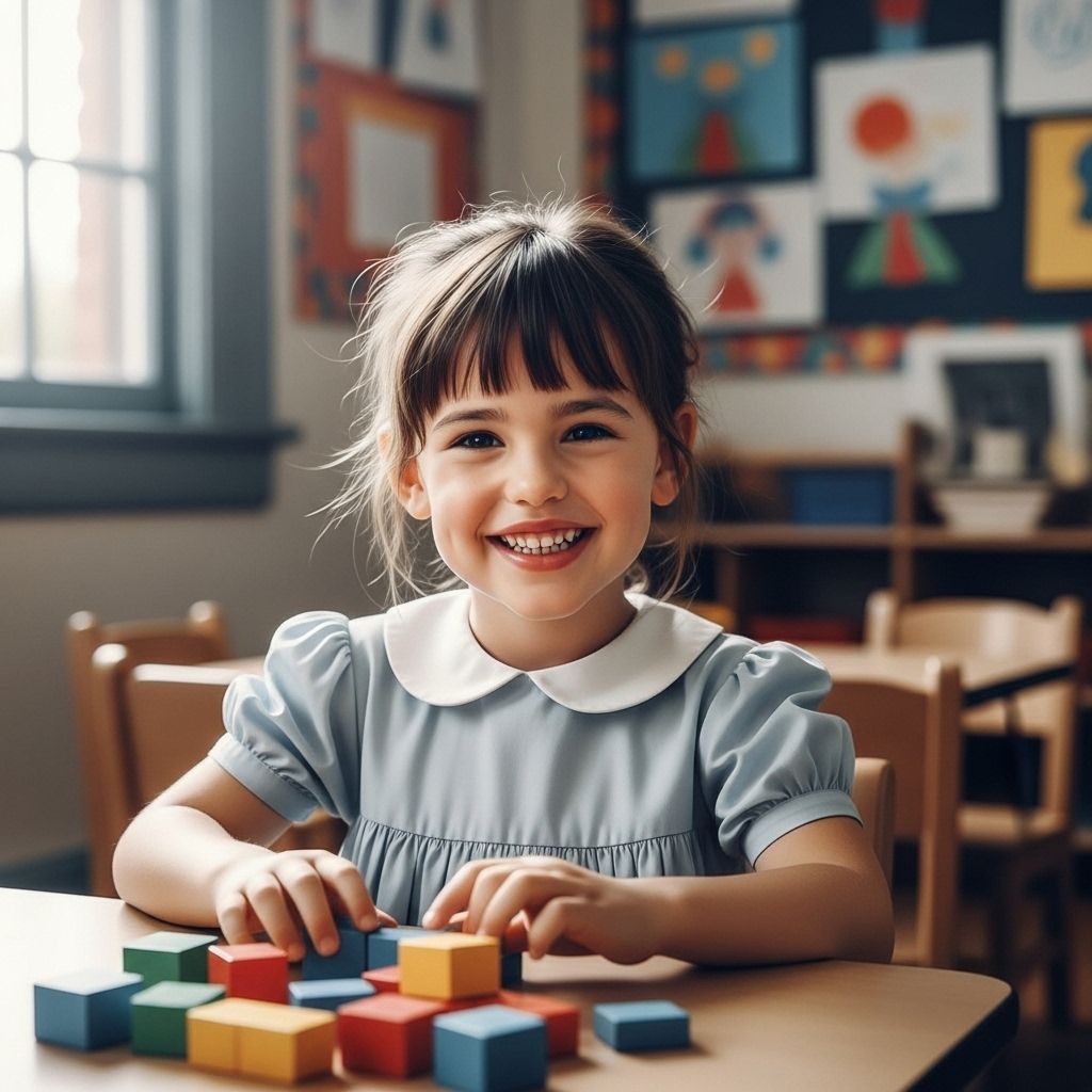 A simple classroom memory highlights shared childhood milestones and lasting connections.