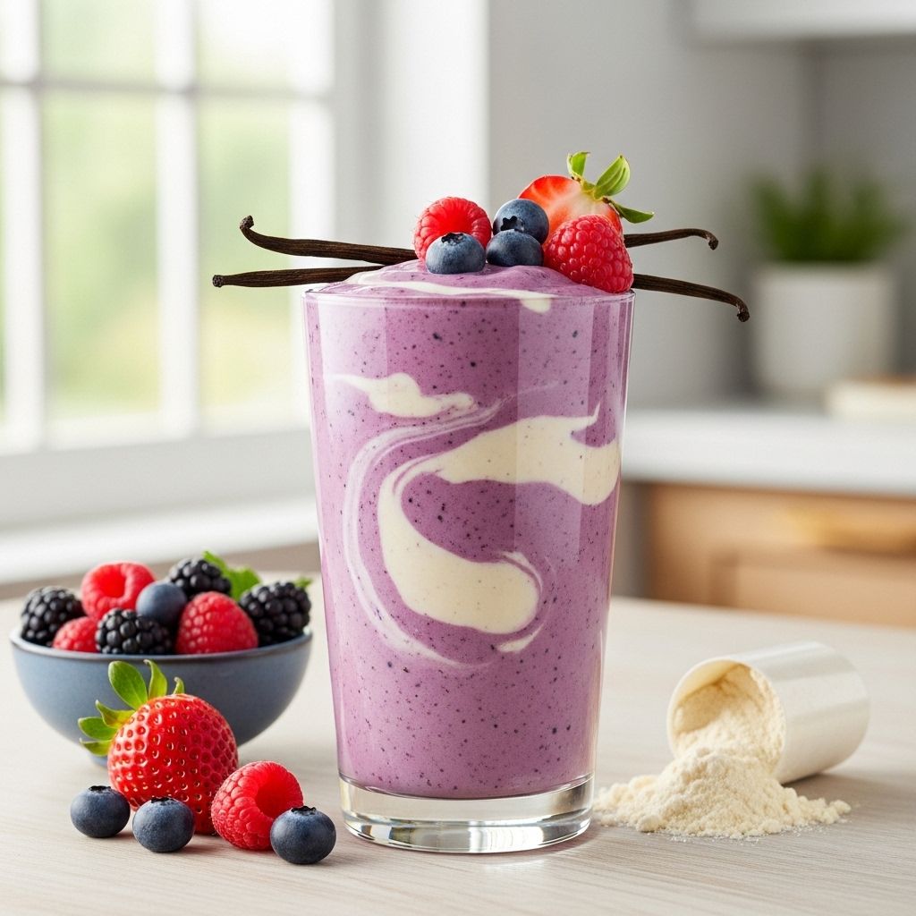 Jillian Michaels’s Berry Vanilla Smoothie: A Nutritionist’s Guide to High-Protein, Low-Sugar Drinks A creamy mix of fiber and healthy fats to support post-workout recovery and fullness.
