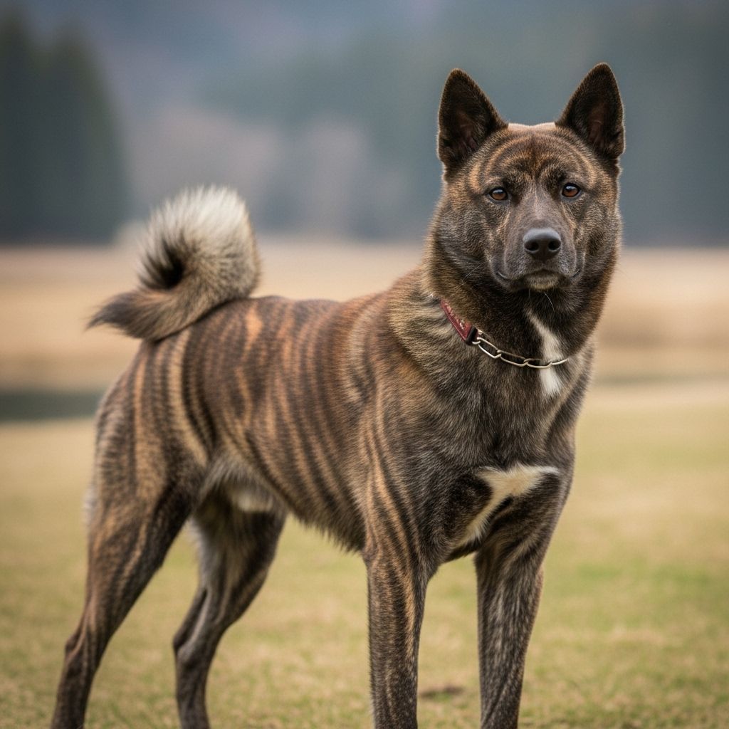 Discover the Kai Ken, a rare Japanese breed renowned for its loyalty, intelligence, brindle 'tiger stripes,' and natural hunting ability.