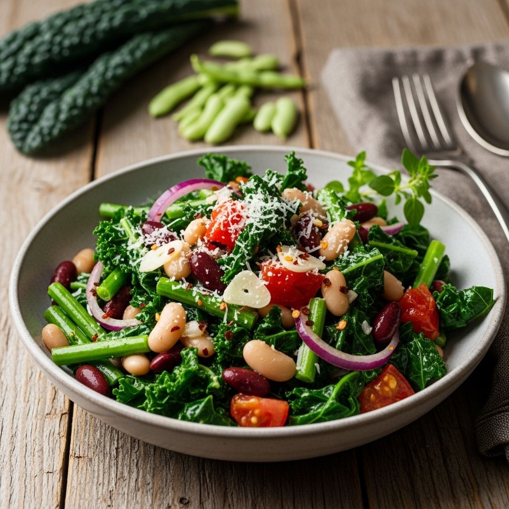 Elevate your meals with this nourishing kale stem greens and beans recipe, packed with protein, fiber, and anti-inflammatory nutrients.