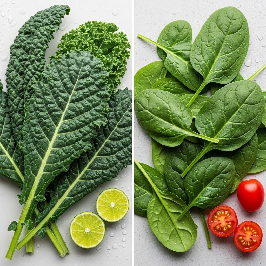 Kale vs. Spinach: Nutrition, Health Benefits, and Key Differences Unique compounds support bone, eye, and immune wellness in every leafy bite.