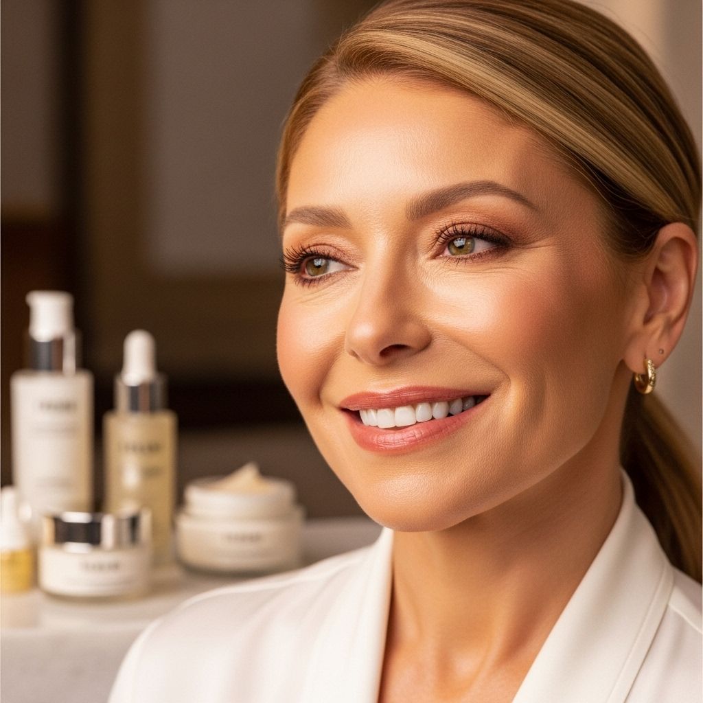 Discover the proven skincare rituals, favorite products, and anti-aging secrets behind Kelly Ripa’s radiant complexion at 50.