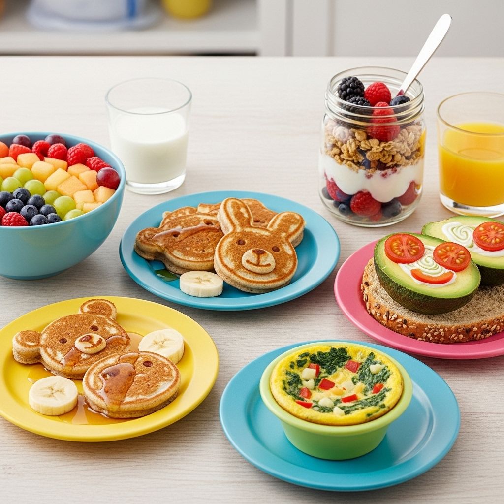 5 Healthy and Fun Breakfast Ideas for Kids Colorful bowls and playful plates designed to spark balanced eating and joyful mornings.