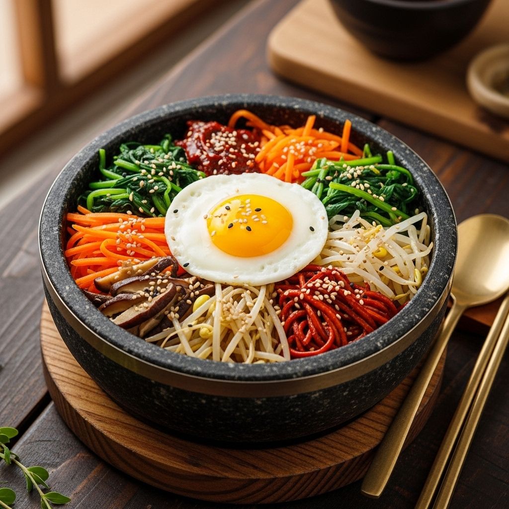 Each bite blends savory beef, fresh veggies, and spicy gochujang for a harmonious meal.
