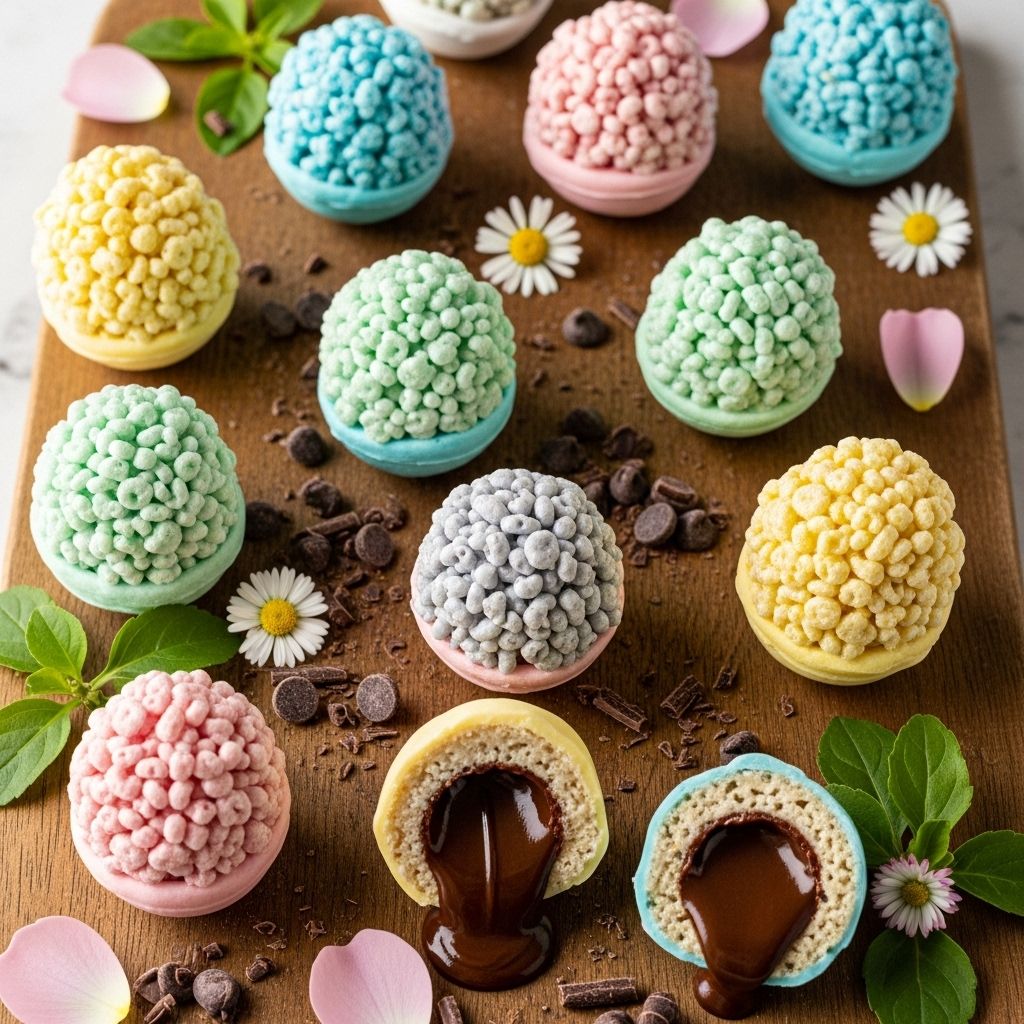 A hands-on recipe turns marshmallow cereal into crunchy snacks with a gooey candy core.