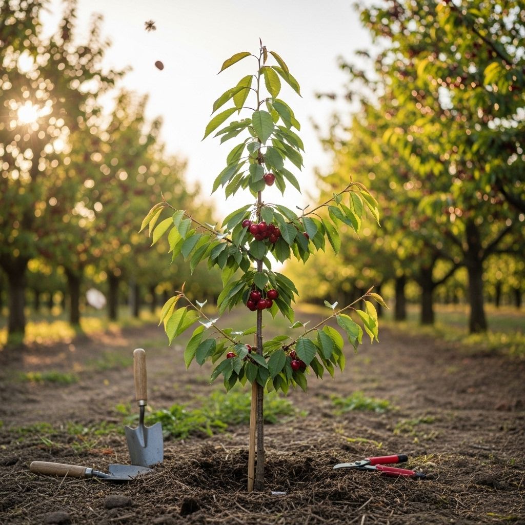 A self-pollinating variety rewarding small spaces with fragrant blooms and juicy fruit.