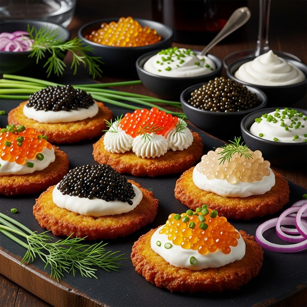 Silky toppings and vibrant bursts of flavor transform a simple appetizer into a luxe holiday delight.
