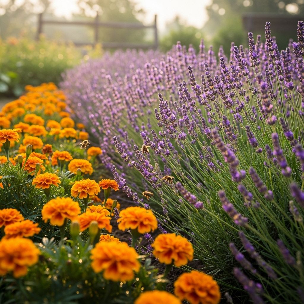 Pair fragrant blooms to deter pests, welcome pollinators, and enhance garden color.