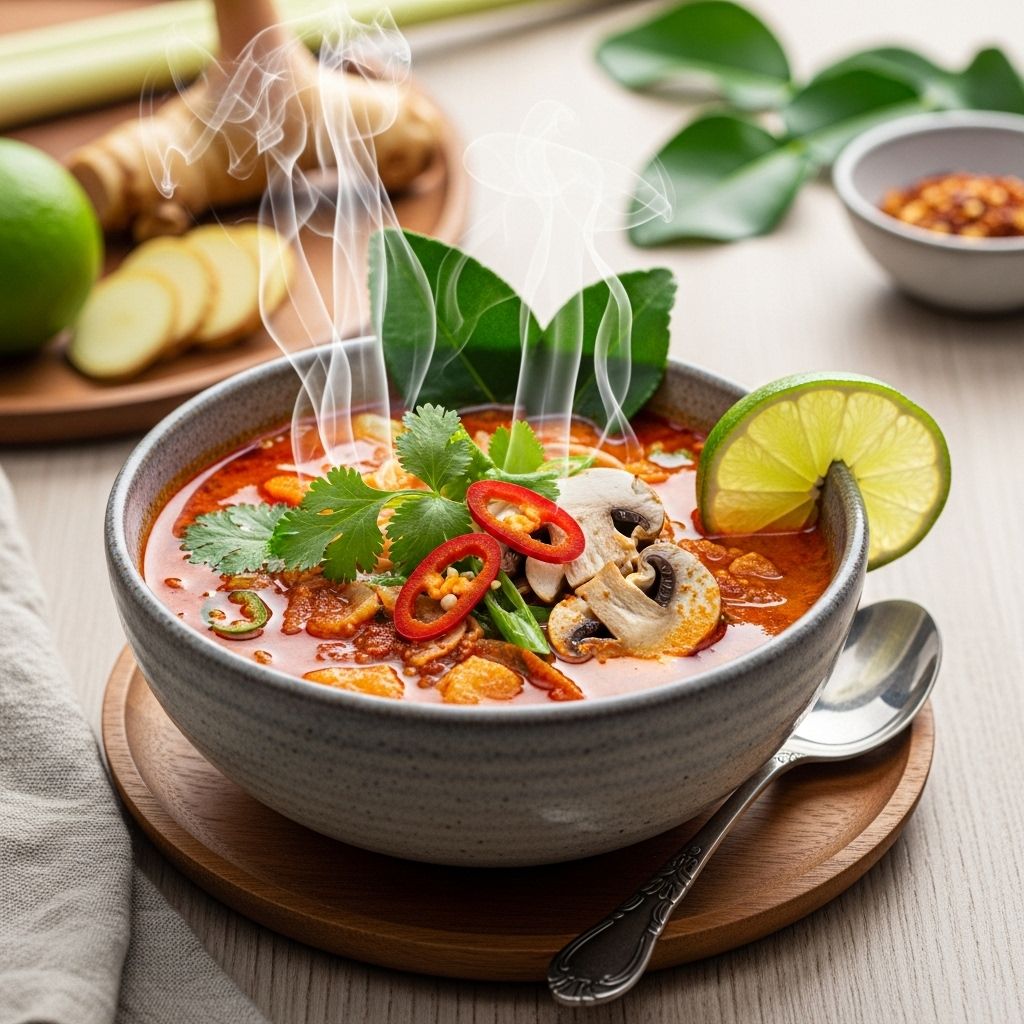 Effortless bowl of aromatic broth packed with balanced spice, tang, and creamy richness.