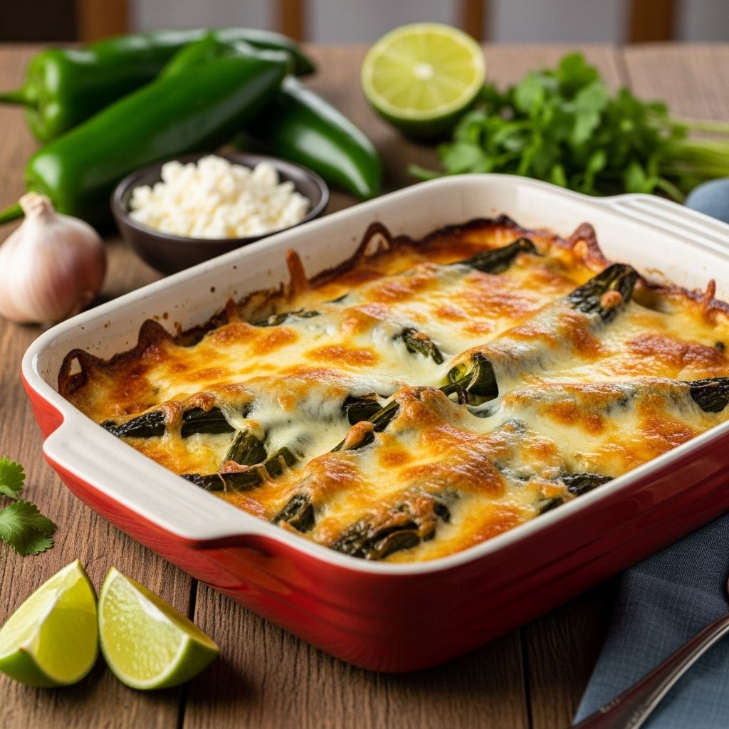Roasted pepper and cheese bake into a creamy, comforting dish with minimal prep.