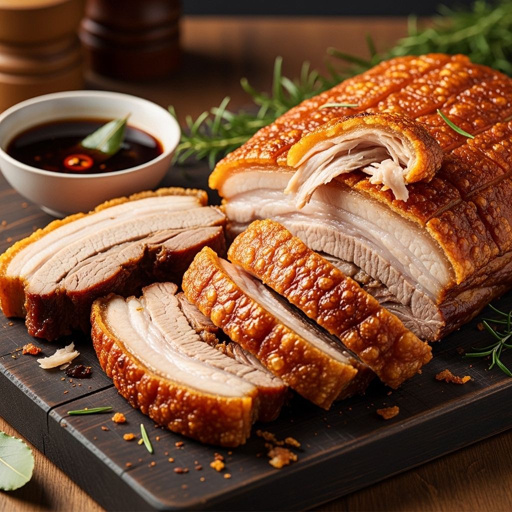 Fragrant herb stuffing and precise prep yield tender meat and perfectly blistered skin.