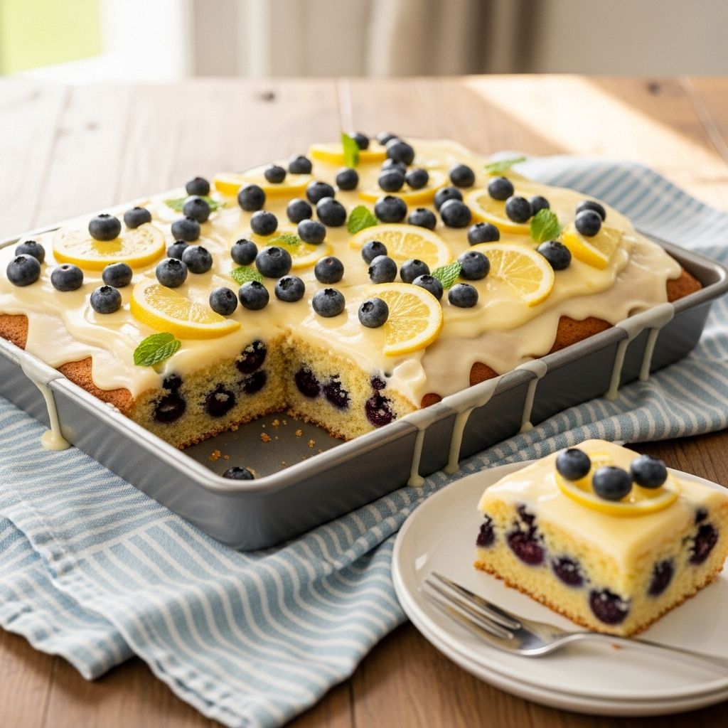 A vibrant dessert that balances tangy citrus zing with juicy berry bursts.