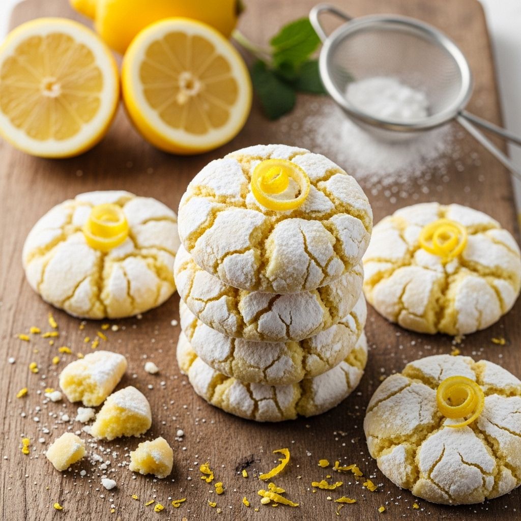 A snowy sugar coat reveals tart citrus pockets and a tender, satisfyingly soft interior.