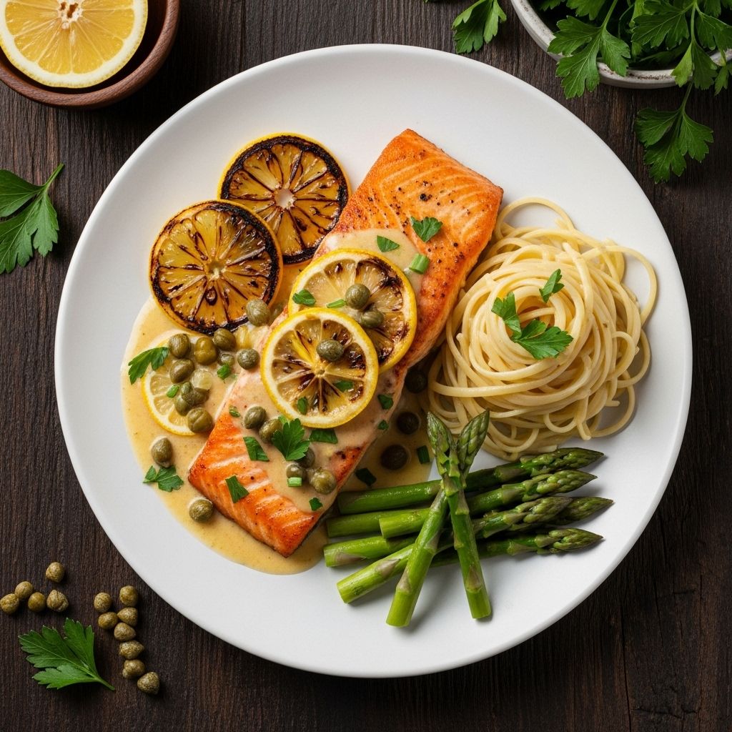 Elevate weeknight dinners with a zesty salmon piccata that’s simple, healthy, and bursting with vibrant Mediterranean flavors.