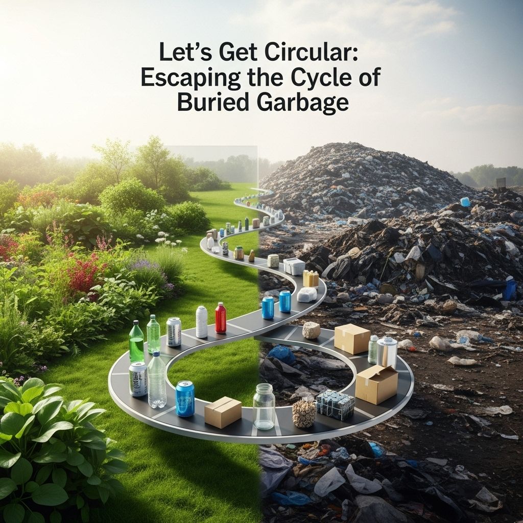 Adopting circular economy principles is crucial to prevent a future overwhelmed by waste and landfill buildup.