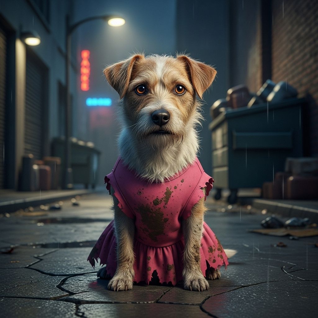 Little Dog in Dirty Pink Dress Waits for Her Family A small survivor’s journey from fear to trust shows the life changing power of compassion.