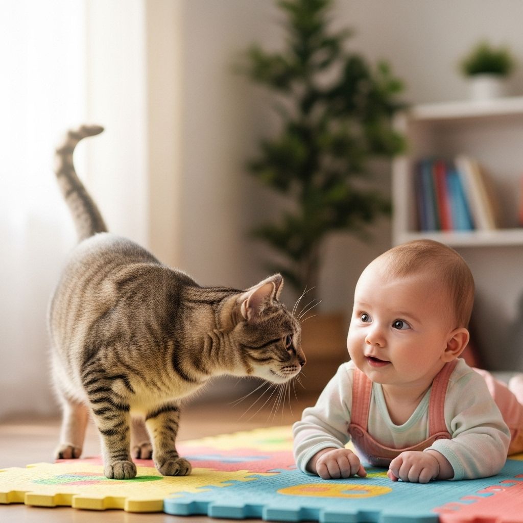 Creating a safe, peaceful environment where your feline friend and newborn can coexist happily