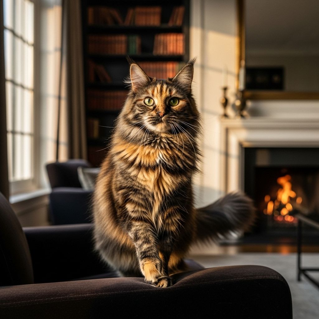 Discover the majestic beauty and unique personalities of long-haired tortoiseshell felines