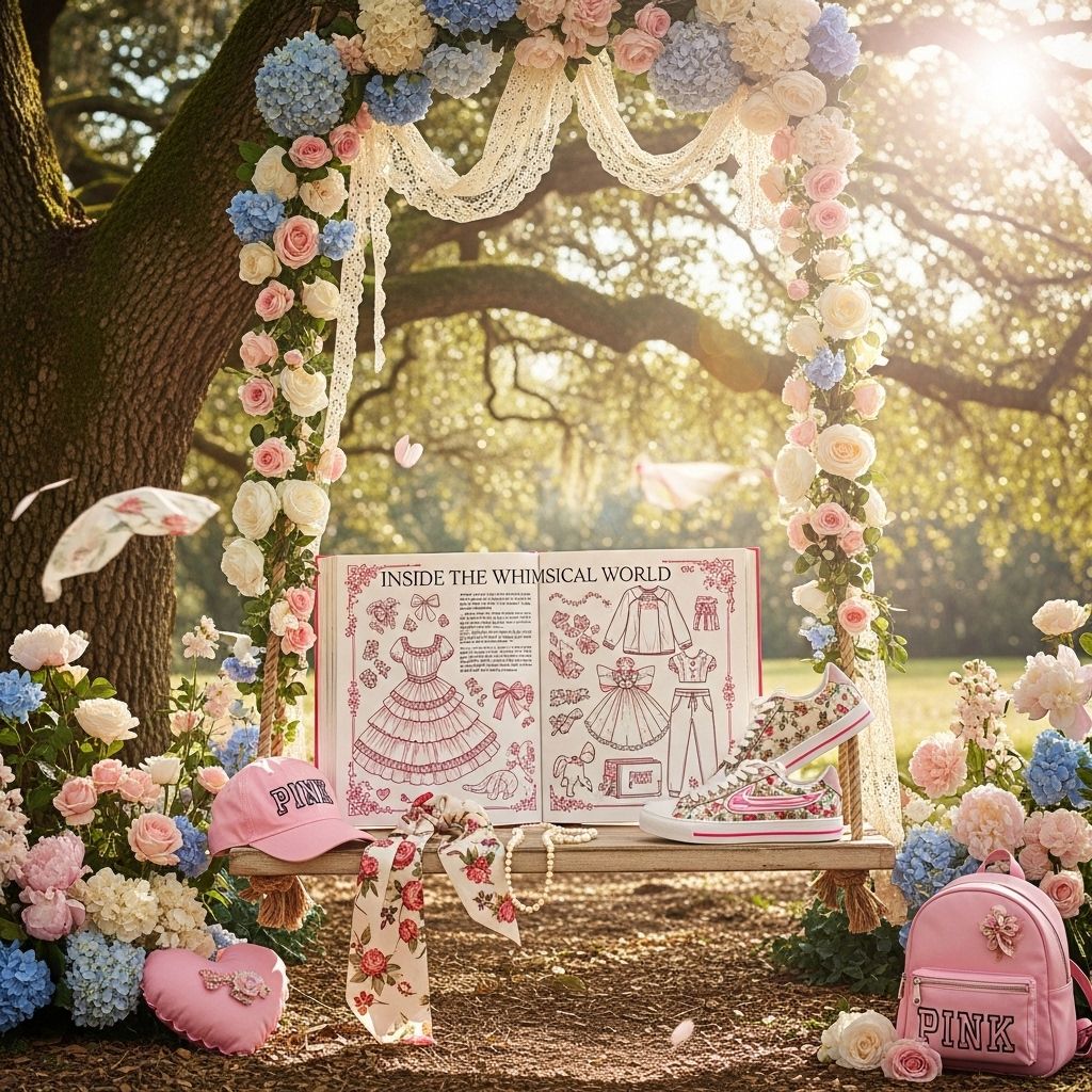 Inside the Whimsical World of the LoveShackFancy x PINK Collaboration A deep dive into the coveted LoveShackFancy x Victoria’s Secret PINK collection, fusing romance, nostalgia, and Gen Z style icons.