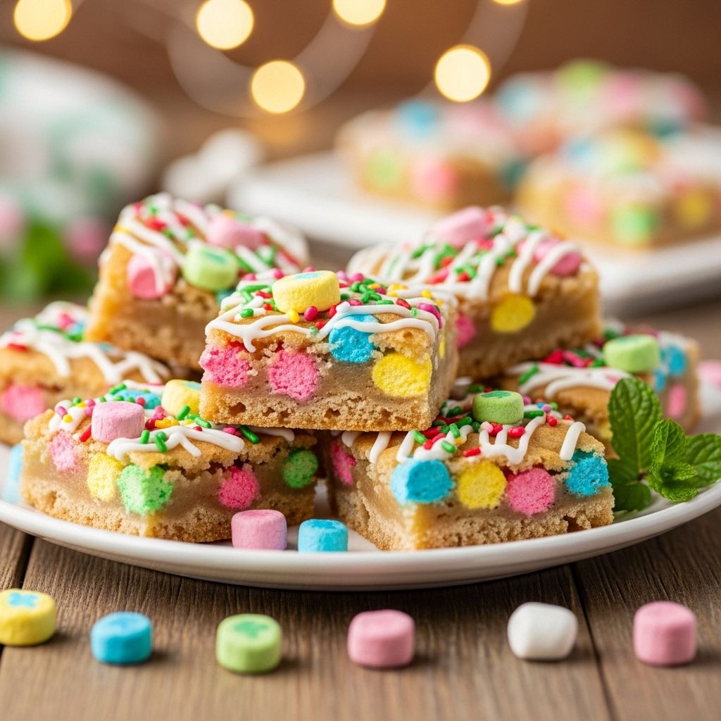 Lucky Charms Bars: The Ultimate Festive No-Bake Treat A colorful, oven-free dessert that makes any event magically memorable.
