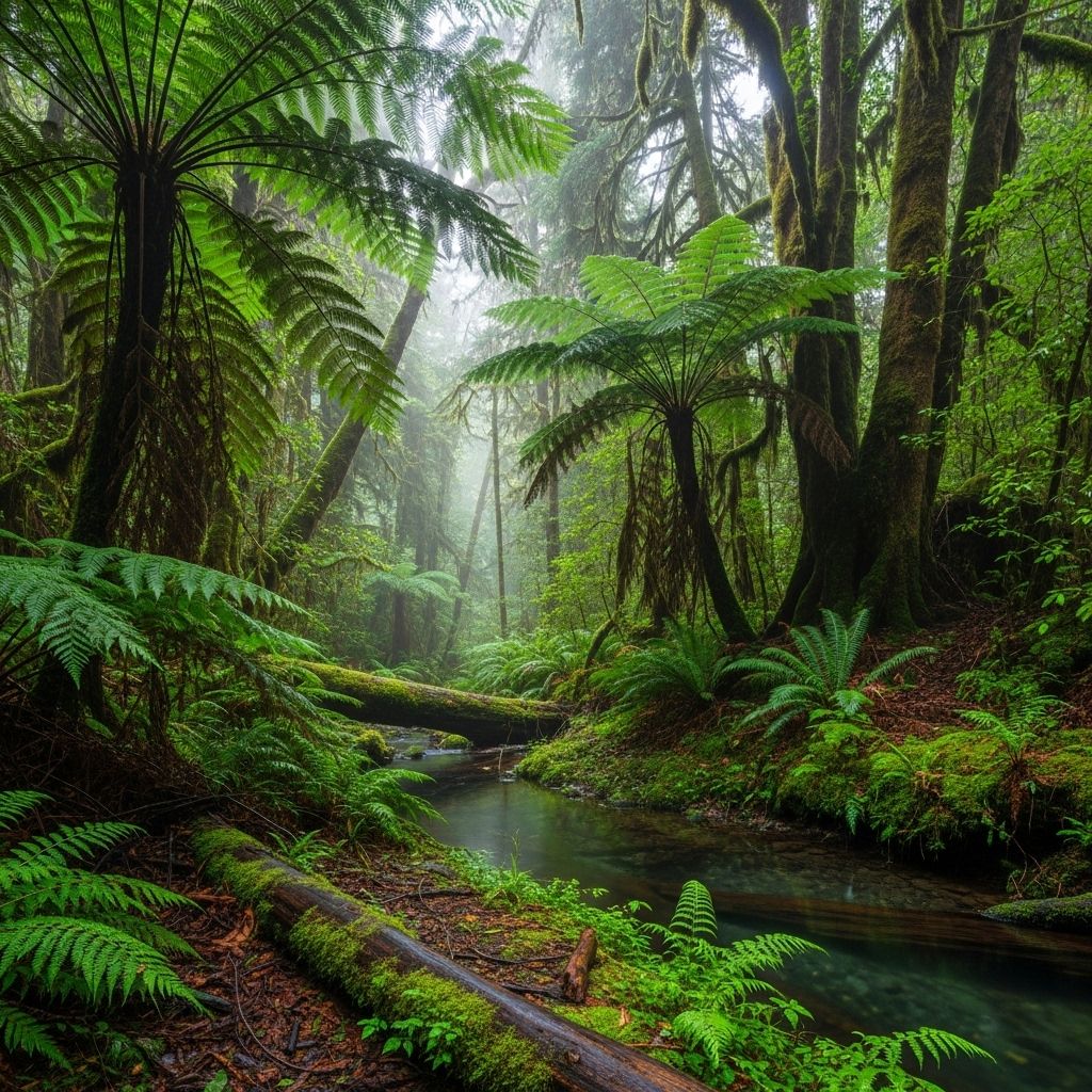 Lush Temperate Rainforests of the World: Rare Wonders of the Cool, Wet Earth Explore the world's majestic temperate rainforests—rare, ancient ecosystems rich in biodiversity and essential for climate balance.