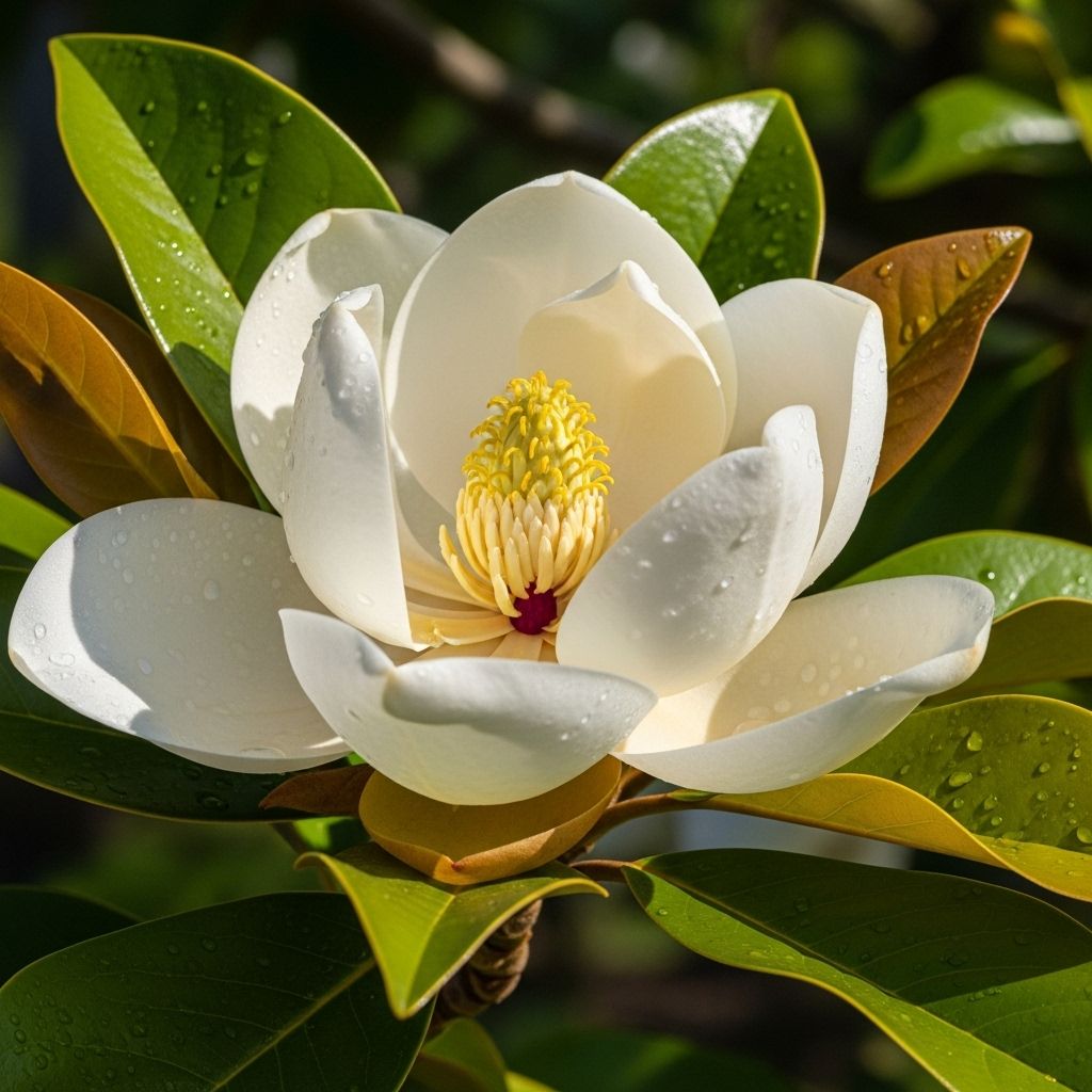 An evergreen with lemony-scented blooms, glossy leaves, and surprising culinary uses.