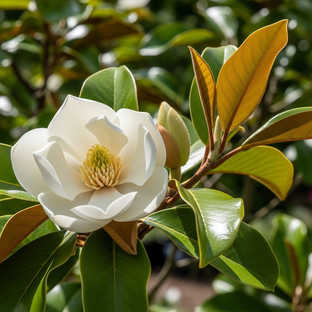 A compact evergreen bearing creamy-white blooms and a soothing citrus-floral fragrance.