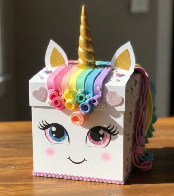 A fun glitter-filled craft that brings unicorn magic to every Valentine’s Day celebration.