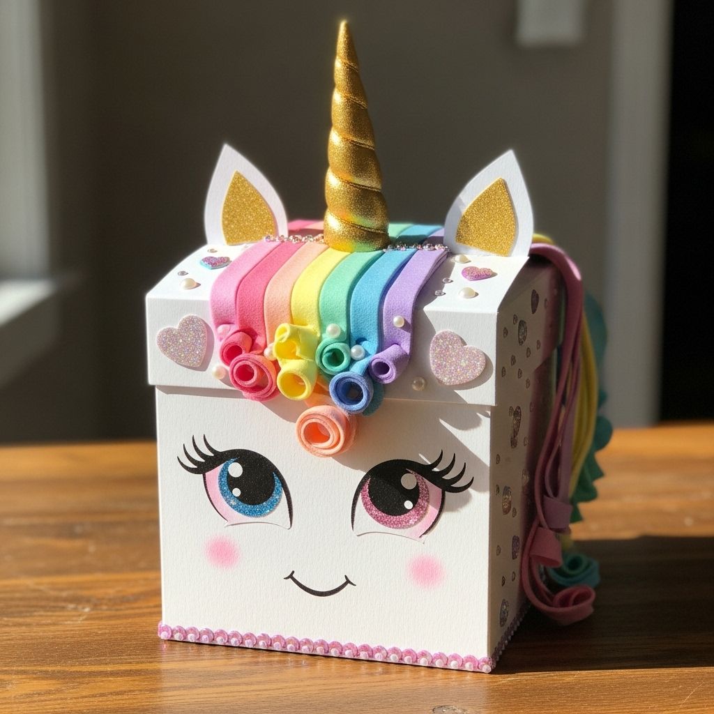 A fun glitter-filled craft that brings unicorn magic to every Valentine’s Day celebration.