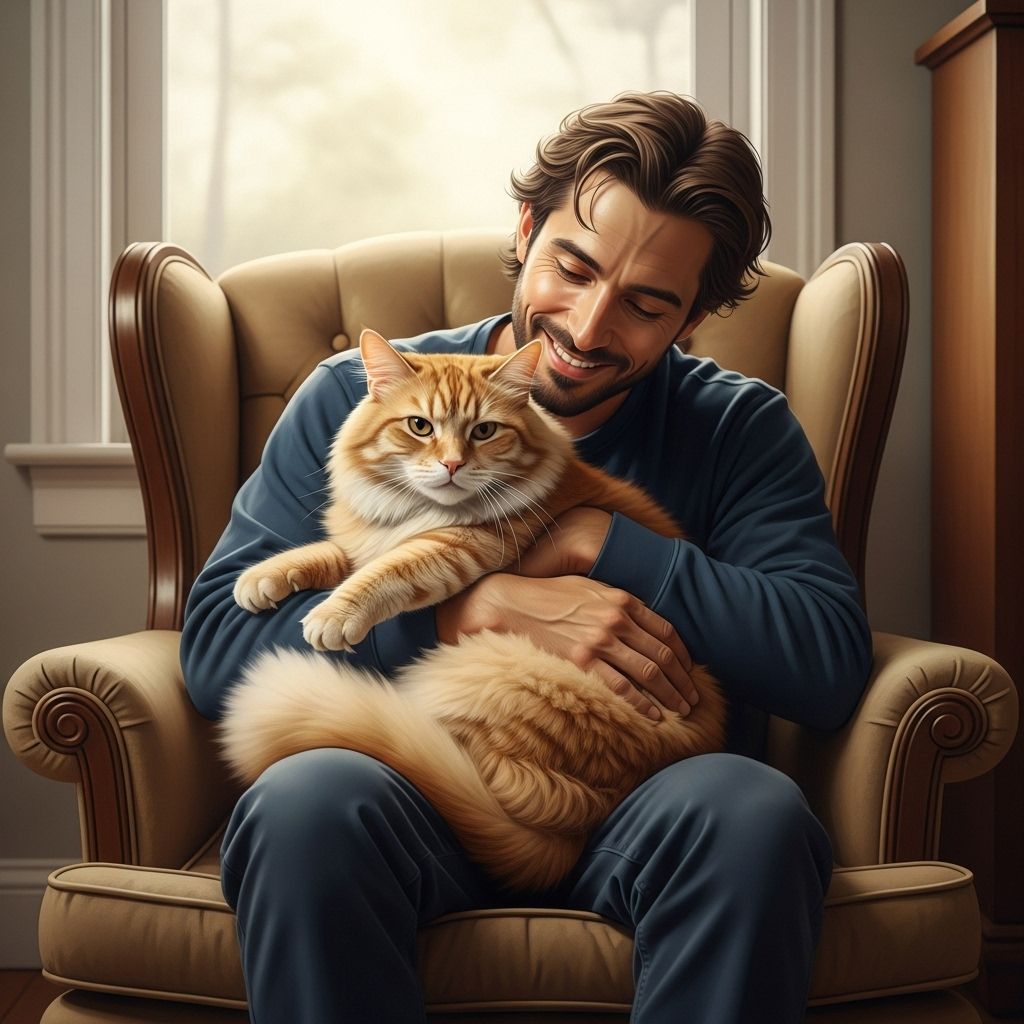 A Man, His Cat, and a 20-Year Bond: Recreating a Childhood Photo A simple image captures the depth of a lifelong bond and offers gentle comfort.