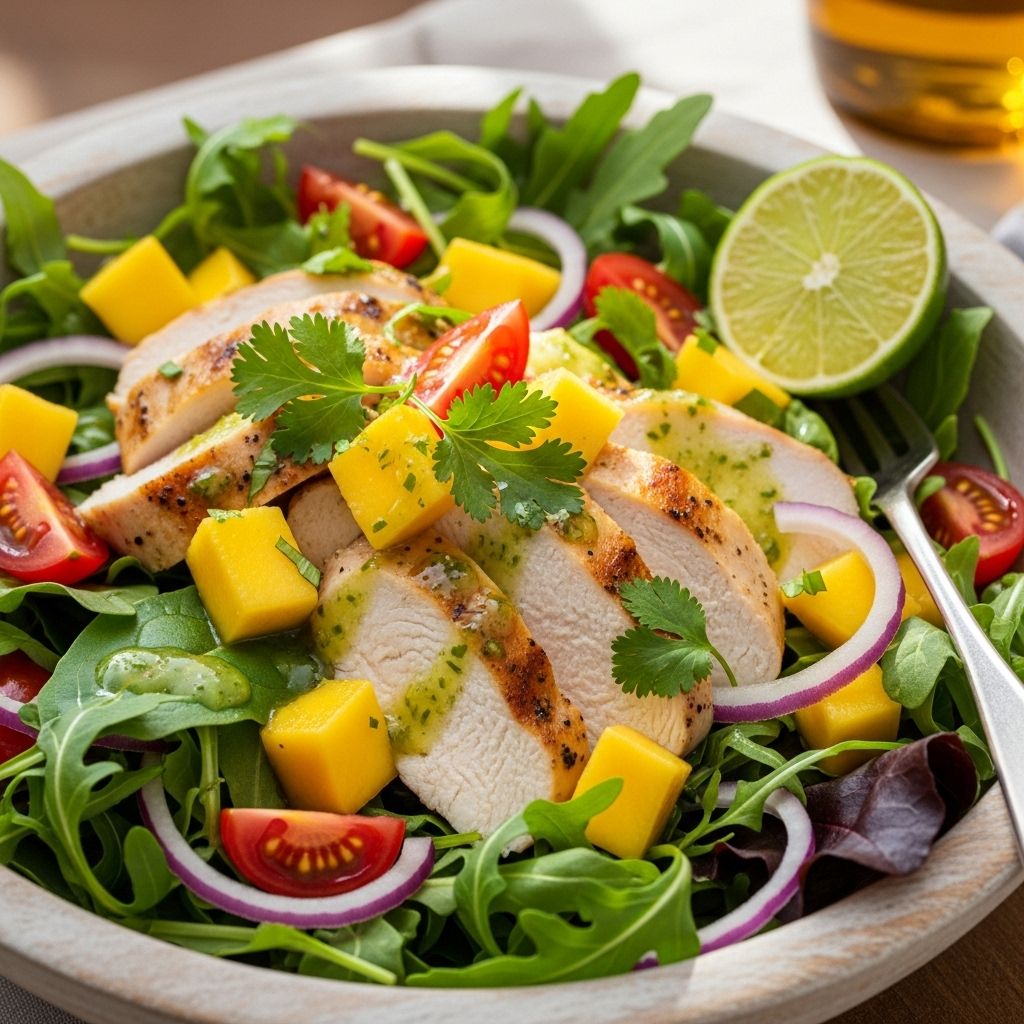 A tropical twist to your lunch table with vibrant flavors and satisfying textures.
