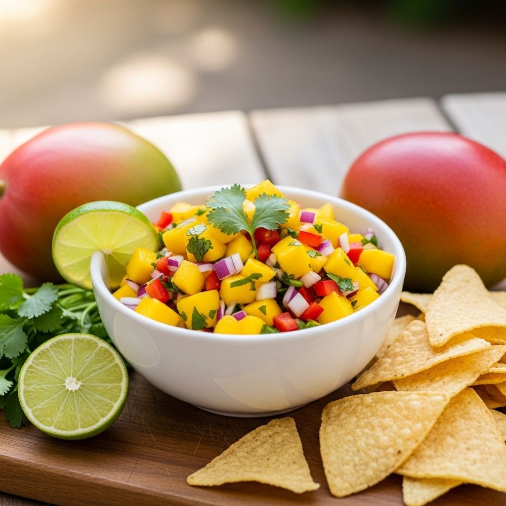 Tropical fruit meets spicy peppers in a vibrant condiment that brightens every meal.