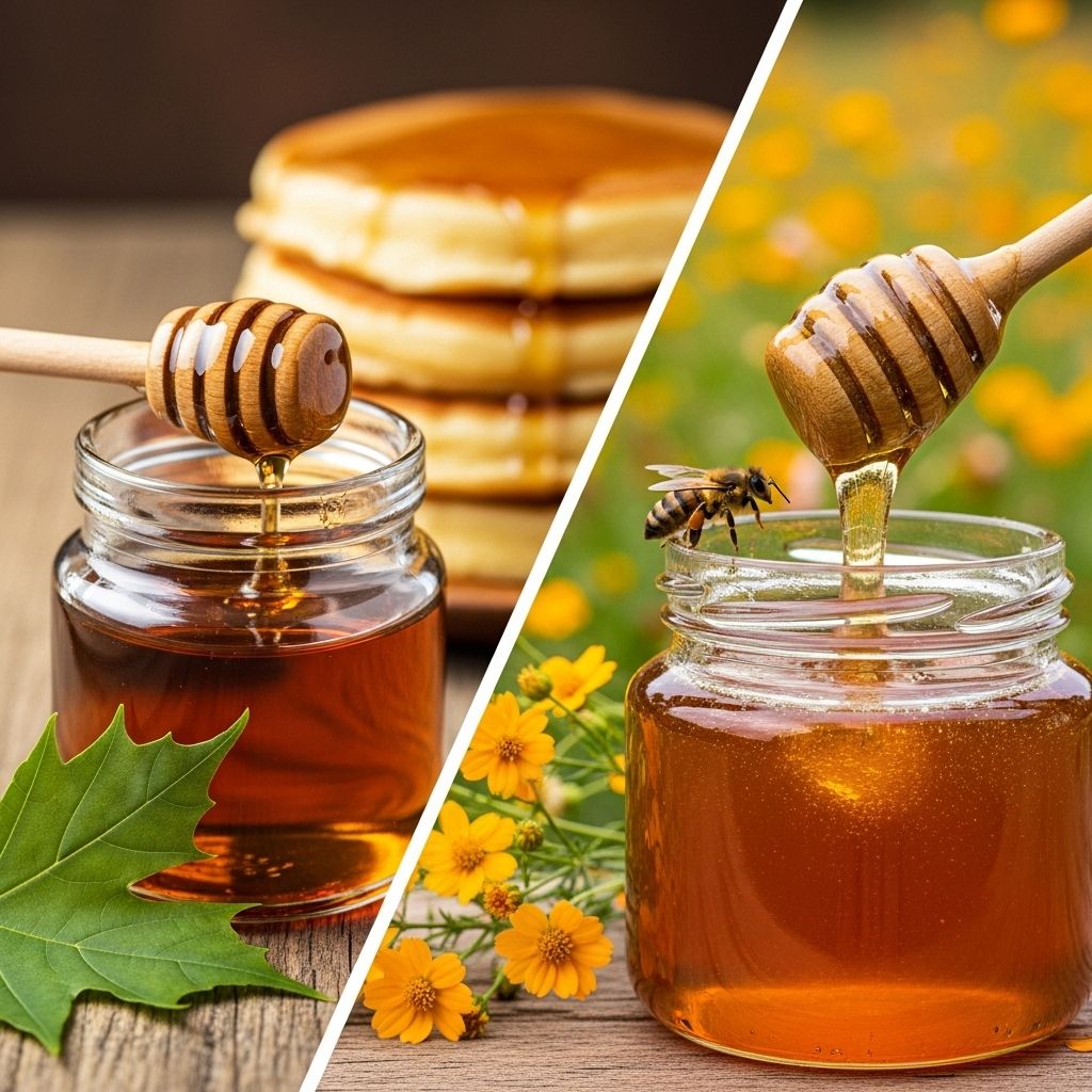 Maple Syrup vs Honey: Nutrition, Benefits, and Health Comparison Discover how each option delivers on nutrition, flavor depth, and kitchen adaptability.
