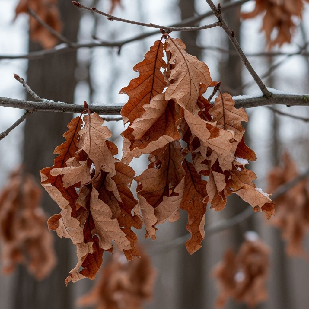 Discover the fascinating natural phenomenon of marcescence and why certain trees hold on to their leaves long after autumn ends.