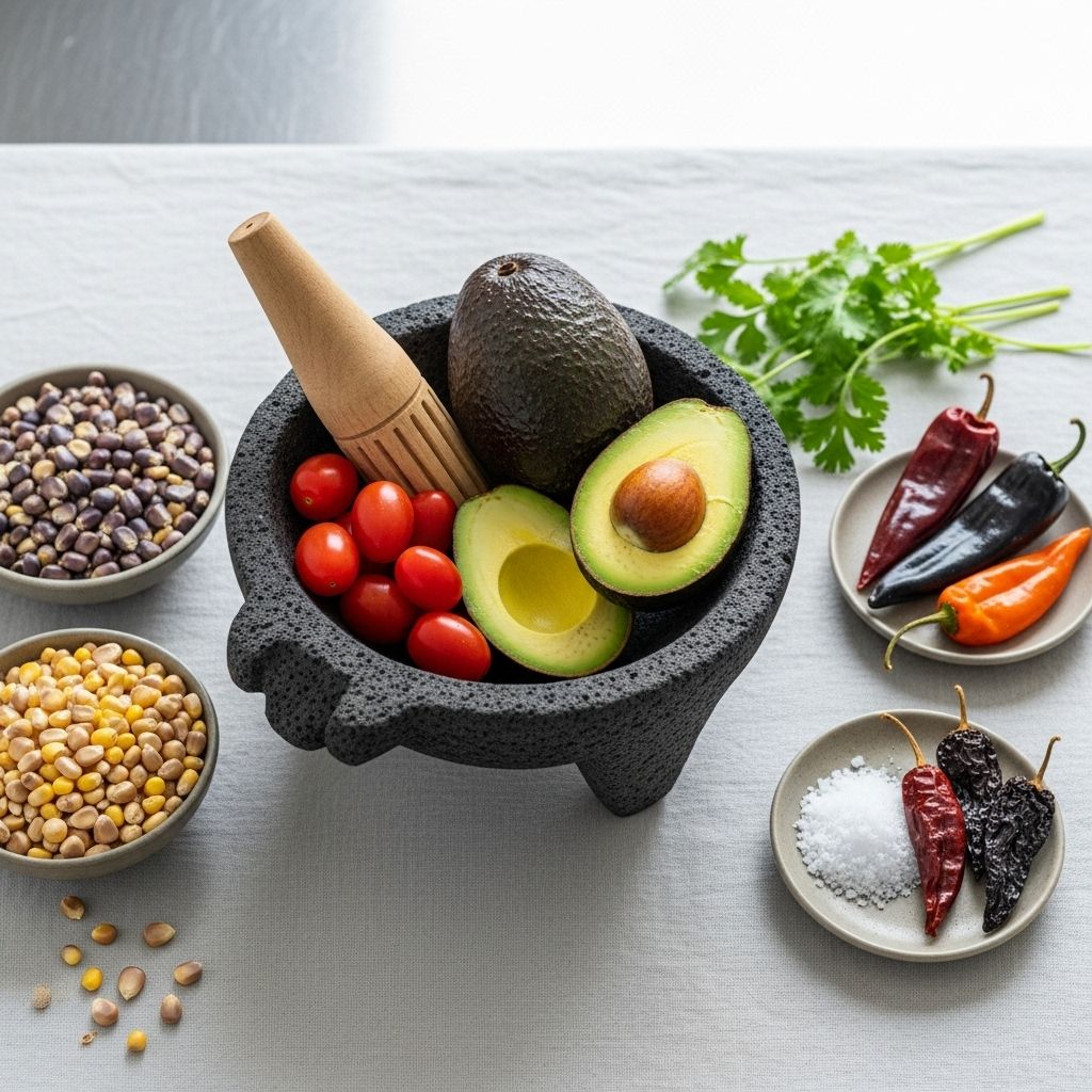 Hand-carved basalt brings out vibrant textures and flavors in every homemade sauce.