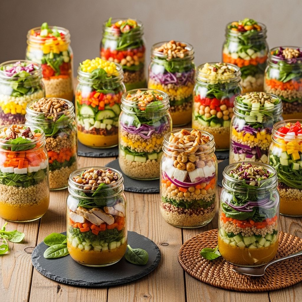 Discover 15 easy, flavorful mason jar salad recipes and tips to transform your meal prep for fresh, nutritious eating all week long.