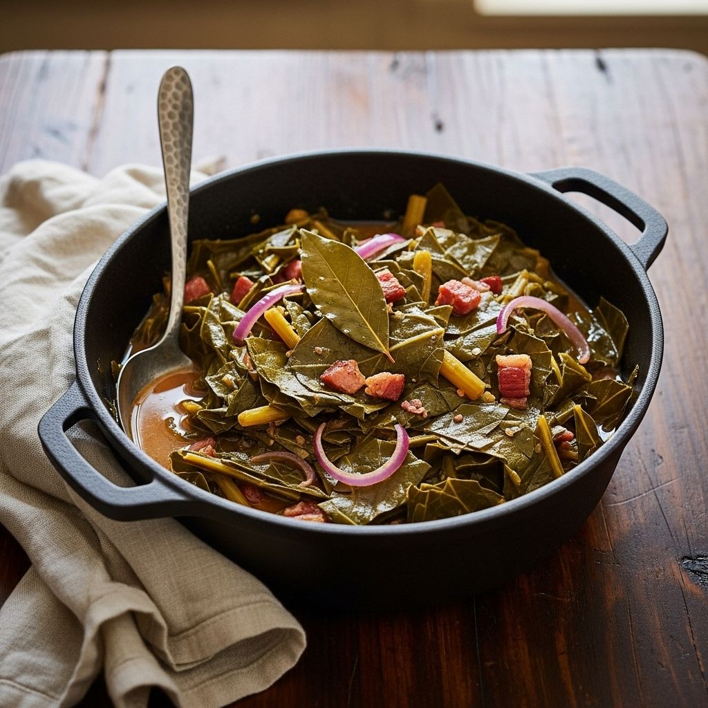 Mastering Braised Collard Greens: A Flavorful Southern Comfort Classic Slow simmering turns tough leaves into tender morsels bursting with savory depth.