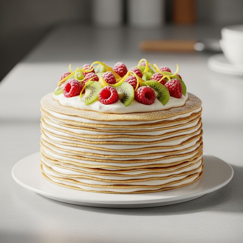 Paper-thin pancakes and silky cream combine for a refined treat stealing the spotlight.