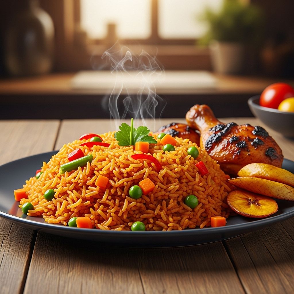 Mastering Nigerian Party Jollof: Tradition, Flavor, and Festivity An outdoor cooking ritual that delivers bold smoky tomato taste and festive togetherness.