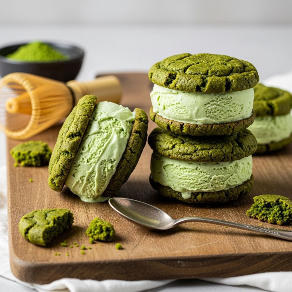 Experience homemade frozen sandwich treats with silky textures and subtle flavor.