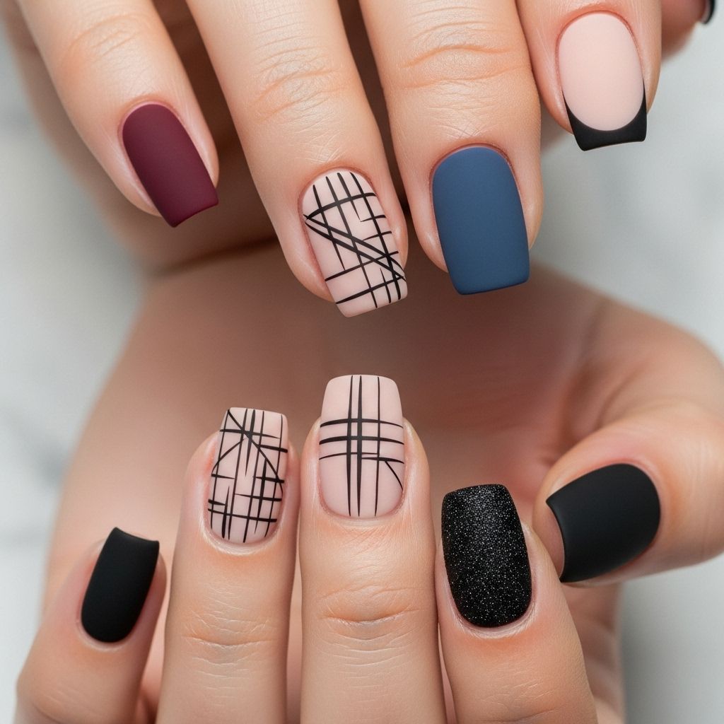 Explore 15 unique matte nail art ideas with fresh color combos, textures, and patterns for a modern, statement look.