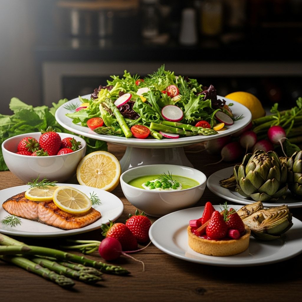 Fresh spring ingredients inspire creative dinners, light bites and sweet seasonal treats.