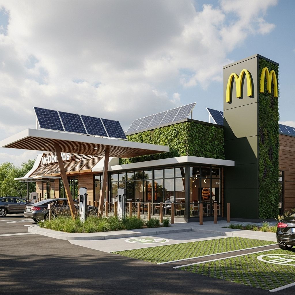 McDonald’s Net-Zero Restaurant: Blueprint for a Greener Fast Food Future Exploring how McDonald’s UK is piloting net-zero restaurant design and setting ambitious climate goals for the fast food industry.