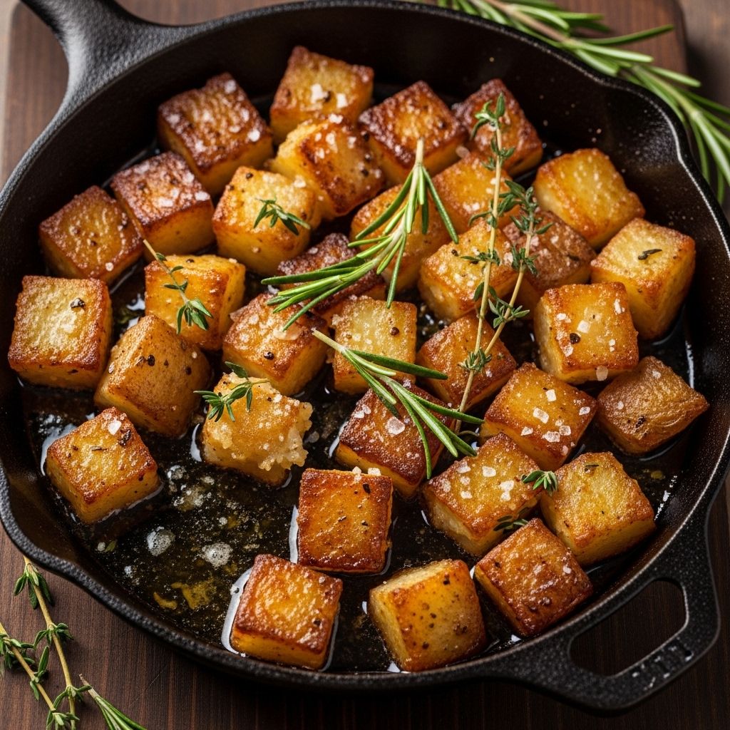 Golden crusts unveil silky interiors, adding a gourmet touch to any holiday meal.